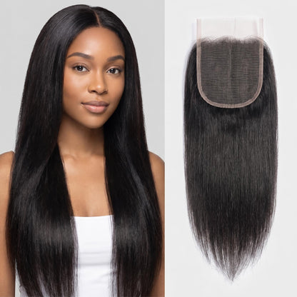 4x4 5x5 6x6 HD Straight Human Virgin Hair Invisible Lace Closure