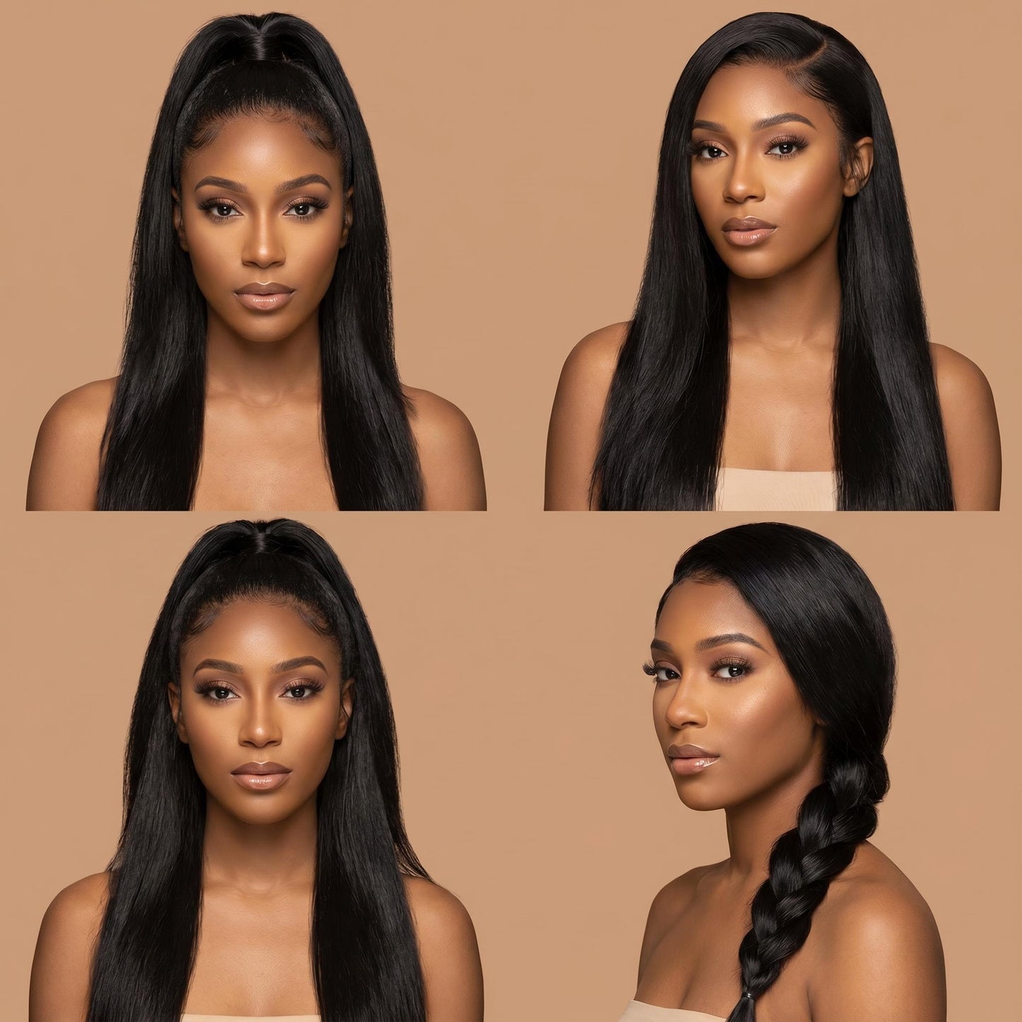 Straight Full End Natural Black Premium Virgin Hair Bundle
