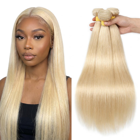 #613 Blonde 100% Virgin Hair 10-26inch Straight Premium Bundle