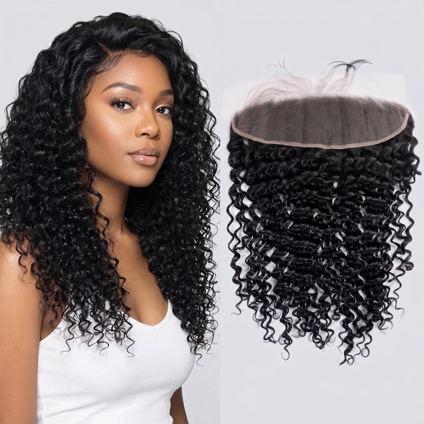 13x4 13x6 Deep Wave Free Part HD Lace Frontal - 100% Virgin Hair