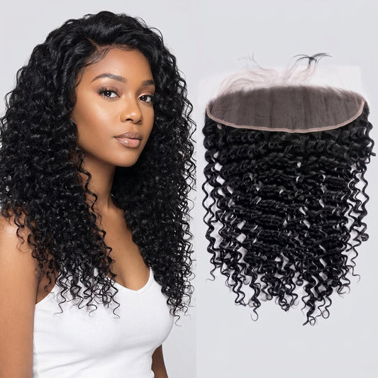 13x4 13x6 Deep Wave Free Part HD Lace Frontal - 100% Virgin Hair