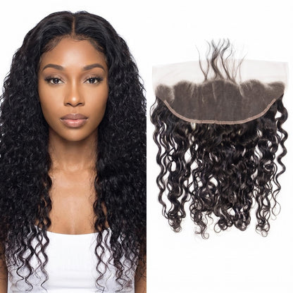 Water Wave Virgin Hair 13x4 13x6 HD Frontal Natural Hairline