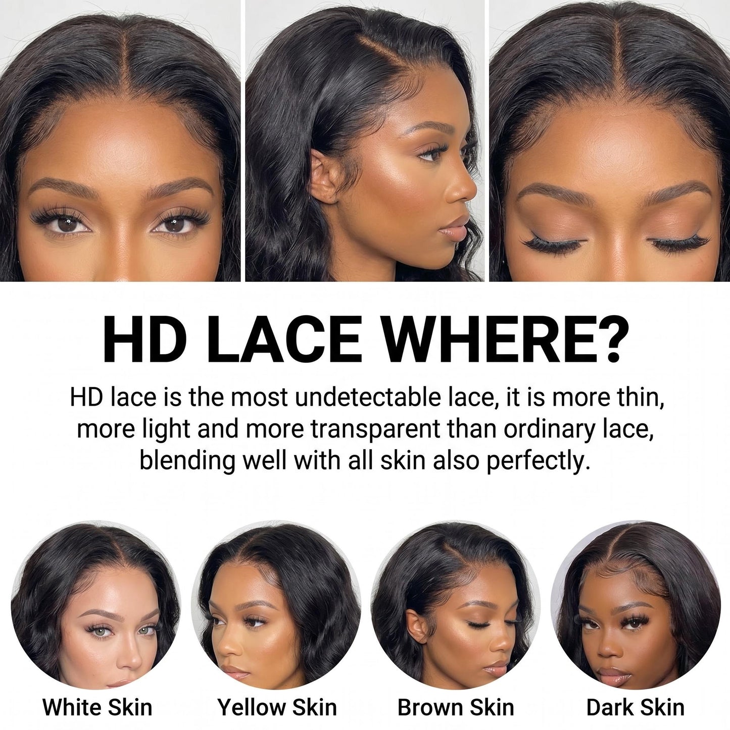 4x4 5x5 6x6 HD Body Wave Virgin Hair Lace Closure 12-20 Inch