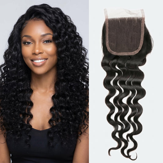 4x4 5x5 6x6 HD Natural Wave Lace Closure Virgin Hair Natural Color