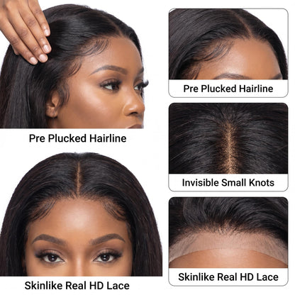 Virgin Straight Hair 2x6 HD Lace Closure Free Part