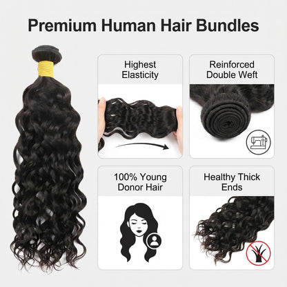 Water Wave Premium Virgin Hair Bundle Bleach-friendly