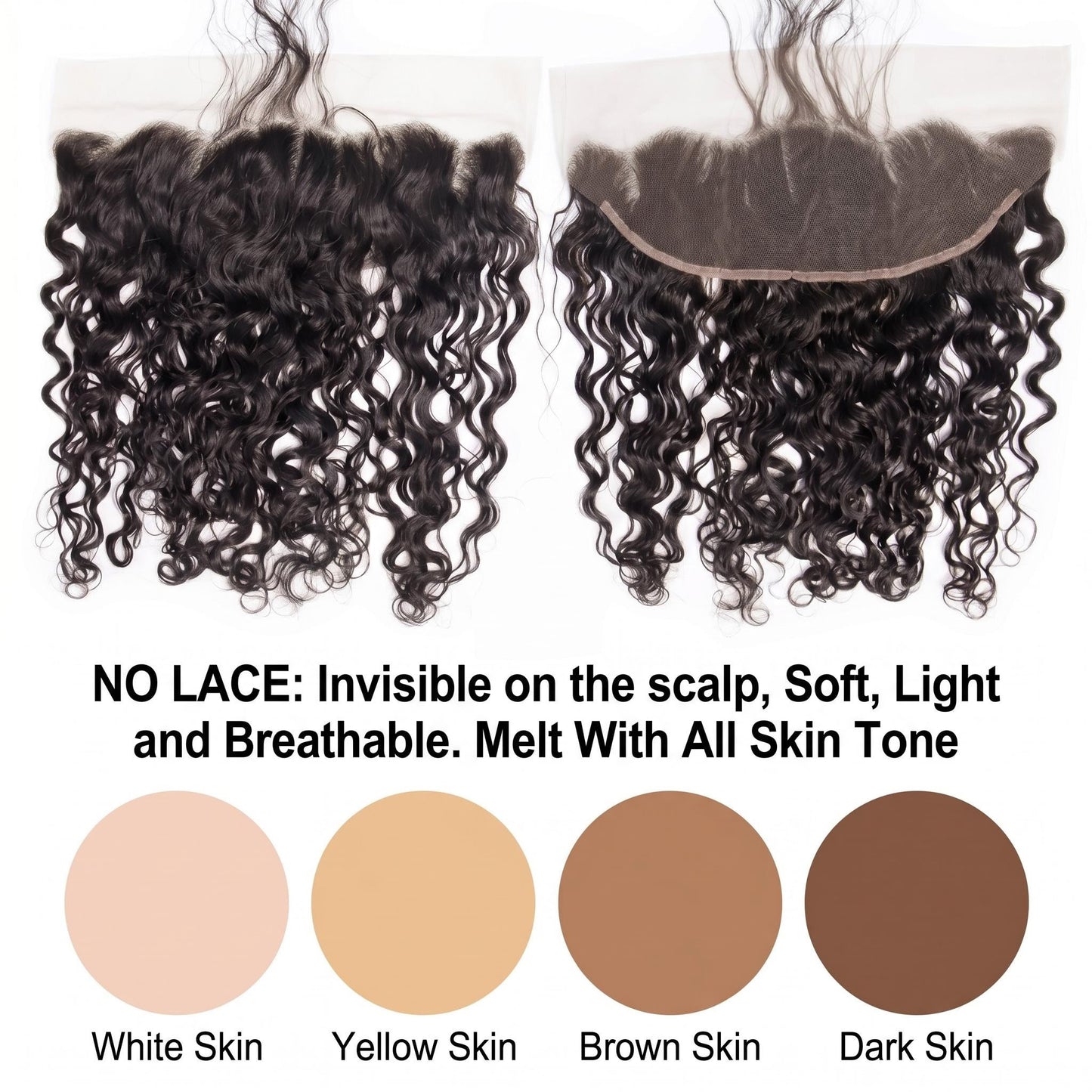 Water Wave Virgin Hair 13x4 13x6 HD Frontal Natural Hairline