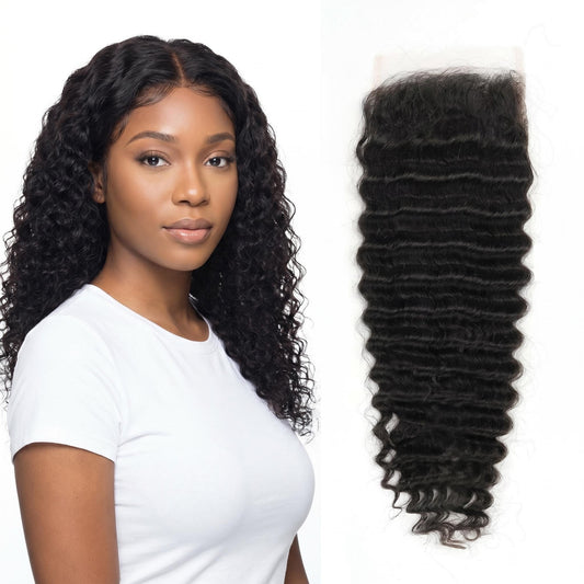 4x4 5x5 6x6 HD Deep Wave 12a Grade Virgin Hair Lace Closure