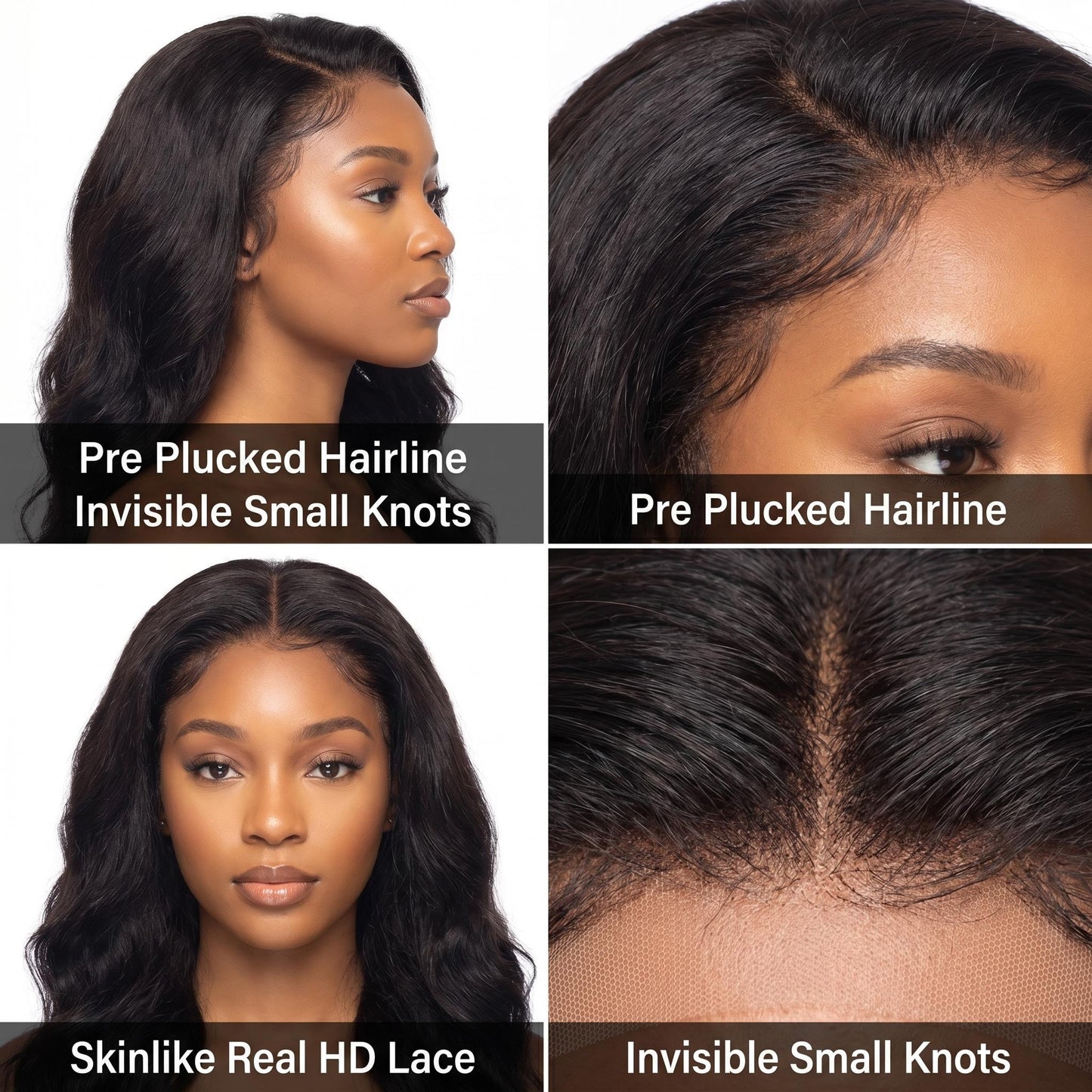 13x6/13X4 Body Wave 12A Virgin Human Hair Real HD Lace Frontal