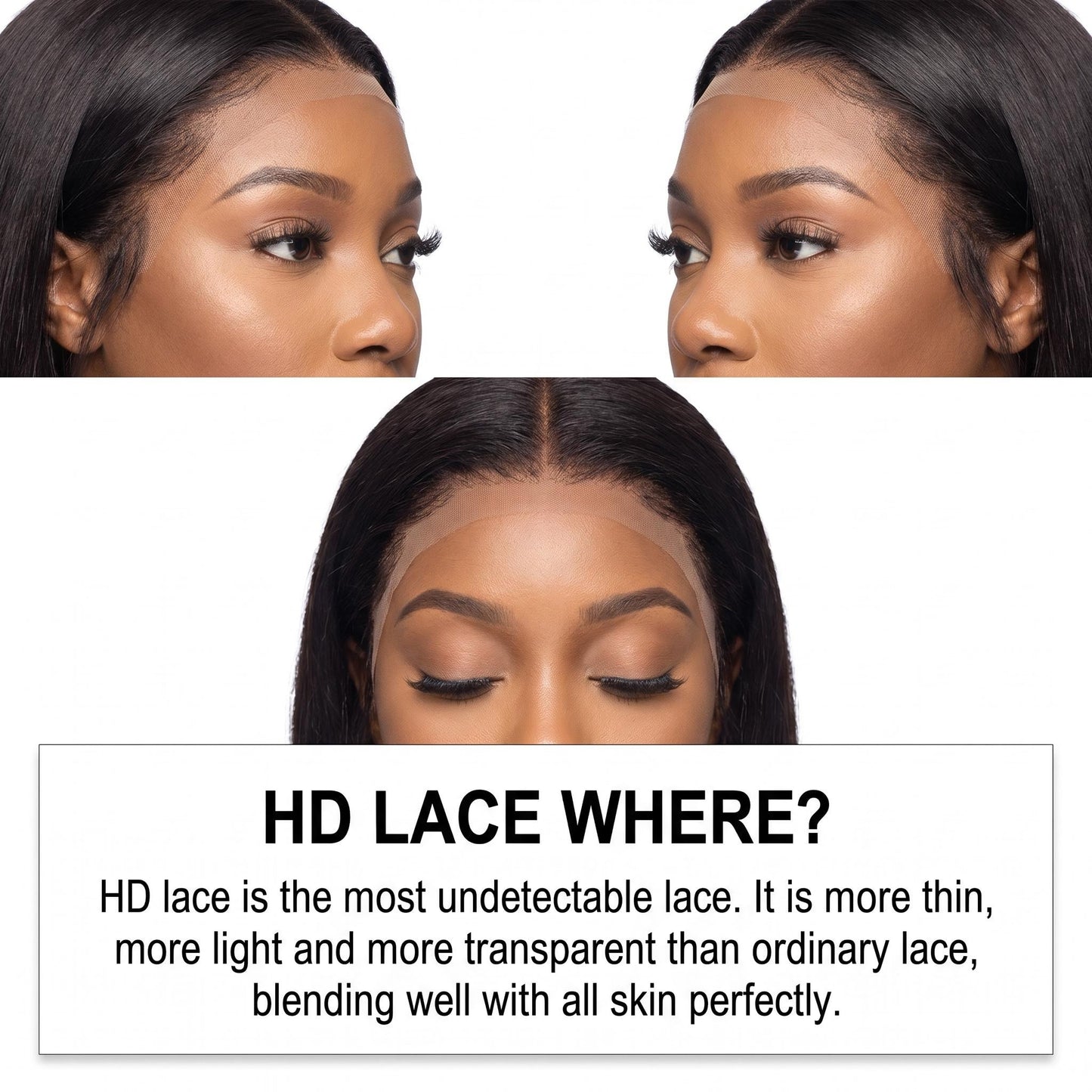 Virgin Straight Hair 2x6 HD Lace Closure Free Part