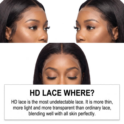 Virgin Straight Hair 2x6 HD Lace Closure Free Part