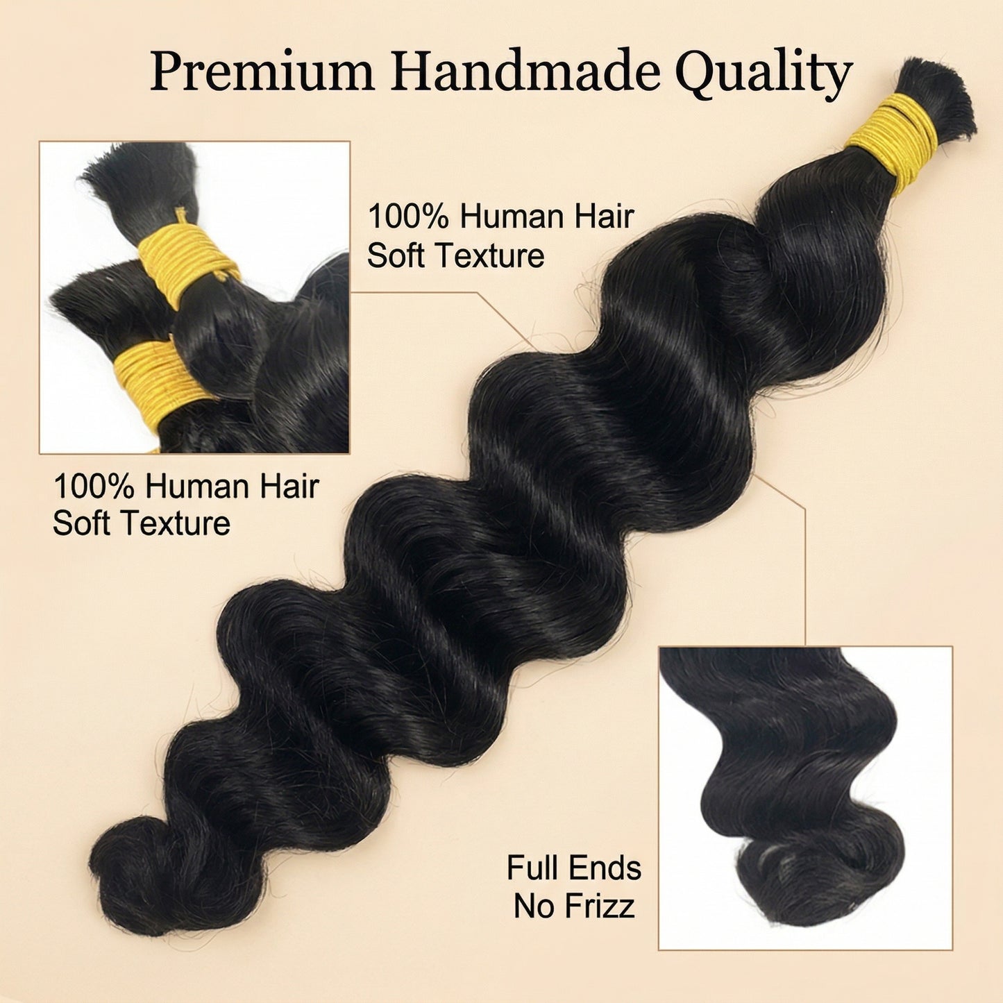 Loose Deep Bulk Human Hair for Boho Knotless Braiding