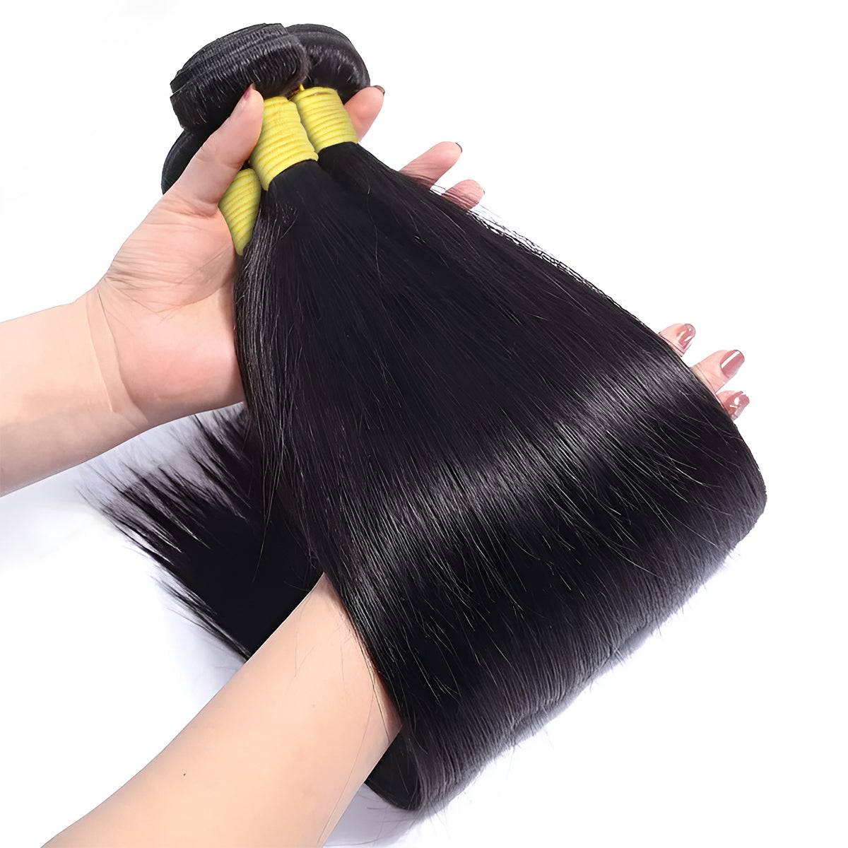 Straight Full End Natural Black Premium Virgin Hair Bundle