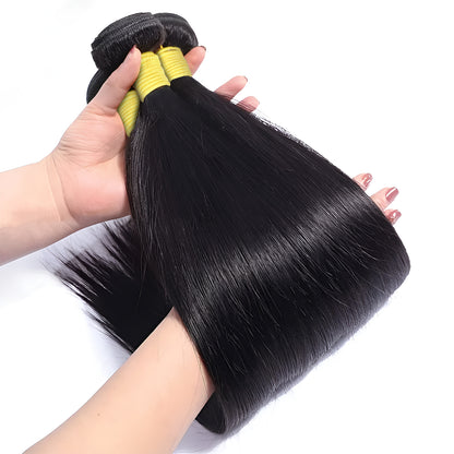 Straight Full End Natural Black Premium Virgin Hair Bundle