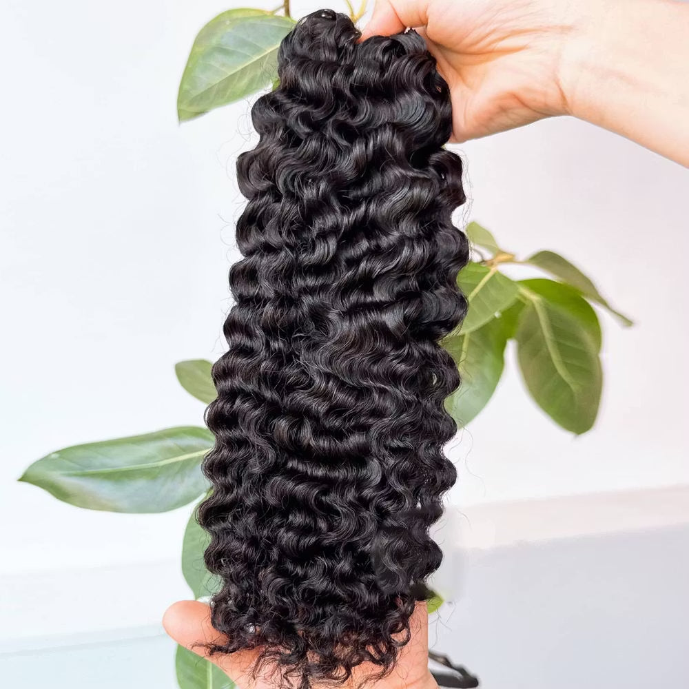 Water Wave Feathering Crochet Human Hair Extension