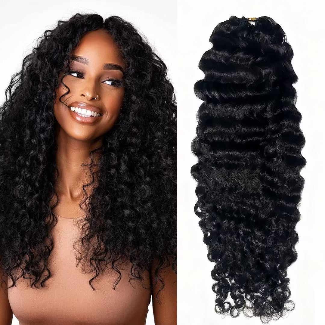 Water Wave Feathering Crochet Human Hair Extension