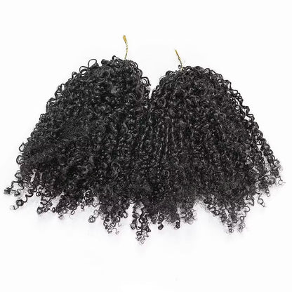 Crochet Hair Kinky Curly Feather Human Hair Extension