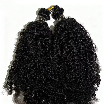 Crochet Hair Kinky Curly Feather Human Hair Extension