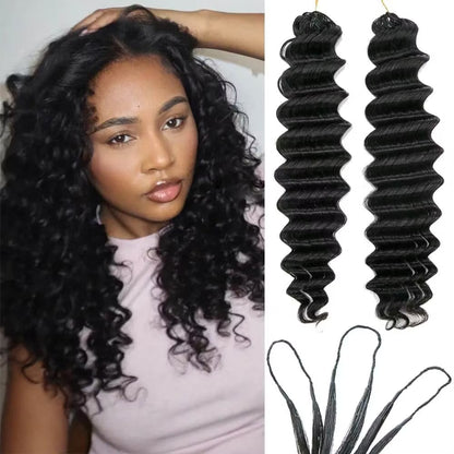 Deep Wave Crochet Human Hair for Boho Braids Extension