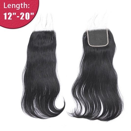 4x4 HD Straight Human Virgin Hair Invisible Lace Closure