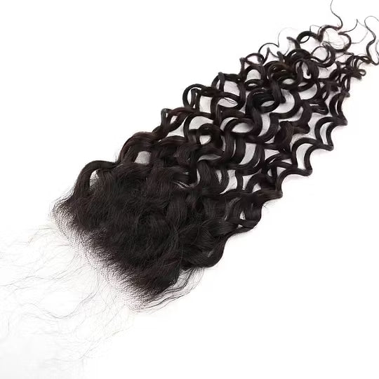 4x4  5x5 6x6 Invisible Water Wave Virgin Hair HD Lace Closure