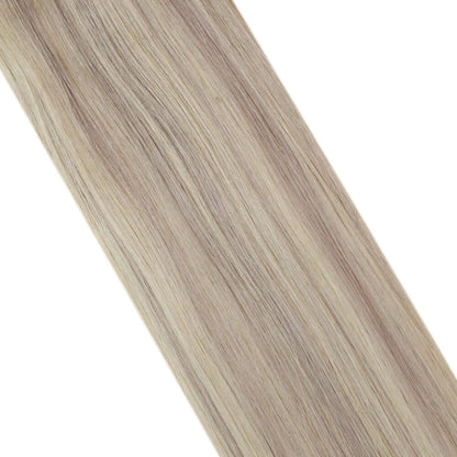 Remy Full Head Clip In Human Hair Extensions Highlight Blonde(#18/613)