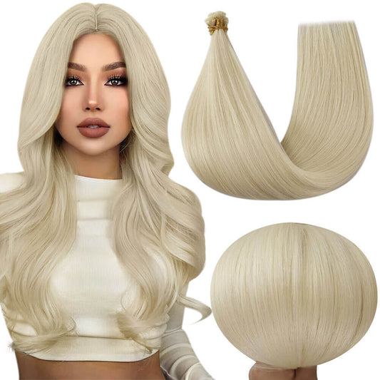 Human Hair Bundles Virgin Invisible Genius Weft Hair Extensions White Blonde (#1000)