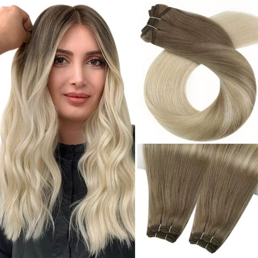 Virgin Bundles Sew In Human Hair Weft Highlight Hair Extensions (#BA8/60)