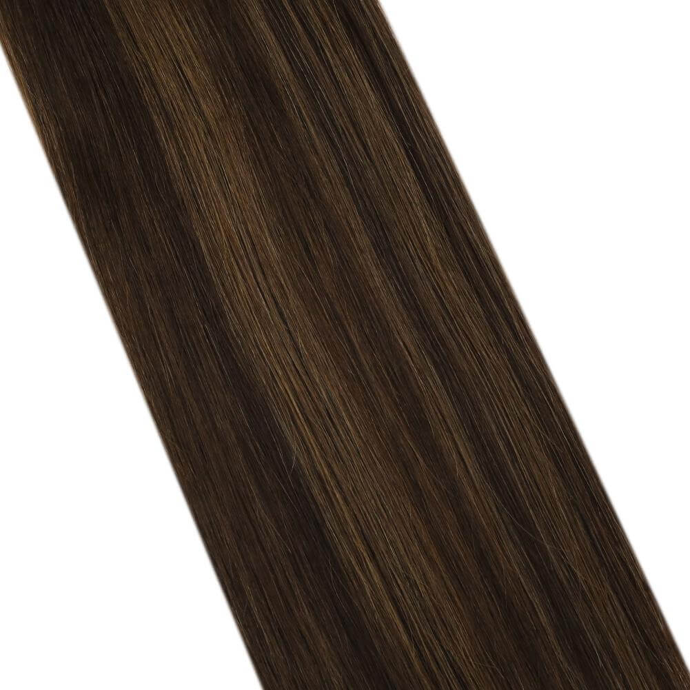 Remy Clip In Human Hair Extensions Soft Hair Balayage Color(#2/6/2)