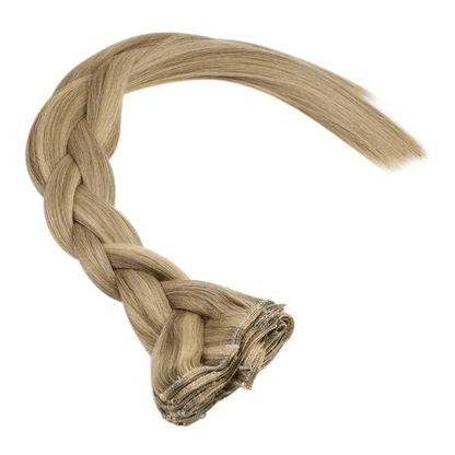 Remy Clip In Human Hair Extensions Moresoo Straight Highlight Piano Color(#P16/22)