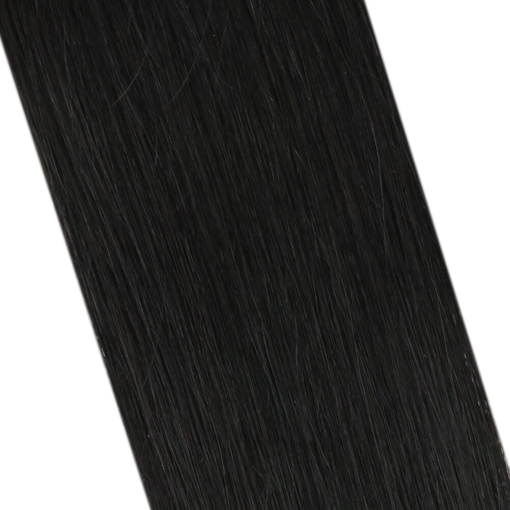 Virgin I Tip Human Hair Stick Tip Hair Extension Brazilian Jet Black(#1)