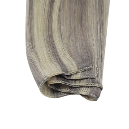 [US]Sew In Machine Weft Human Hair Virgin Bundles Highlight Blonde (#P19A/60)