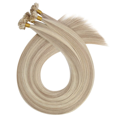 K Tip Virgin Human Hair Extensions Highlight Color #P18/613