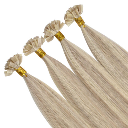 K Tip Virgin Human Hair Extensions Highlight Color #P18/613