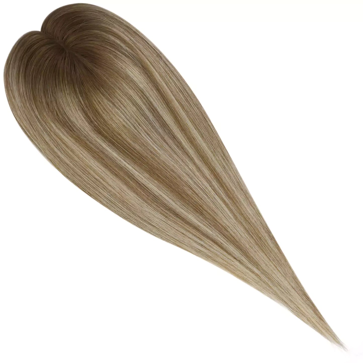 Virgin Hair Topper 6*7inch Base Size Hair Pieces Balayage Color #8C60