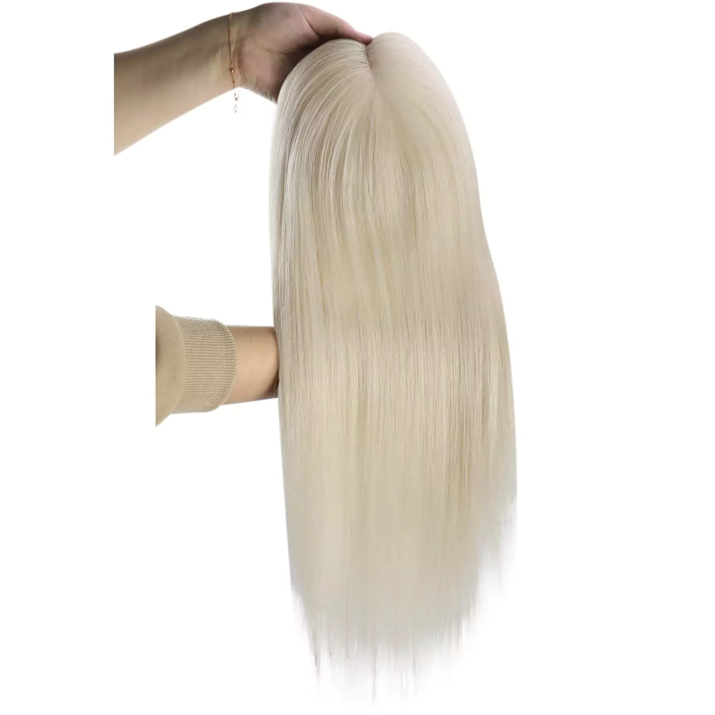 Virgin Hair Topper 6*7 inch Base Size Blonde Hair Topper #60