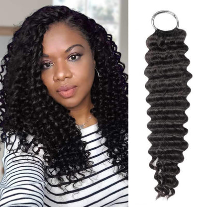Deep Wave Feather Crochet Hair Extension Human Hair-120g ( 100 Strands )