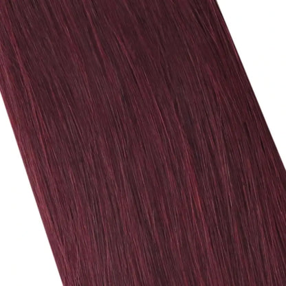 Remy Clip In Brazilian Human Hair Extension Dark Red(#99J)