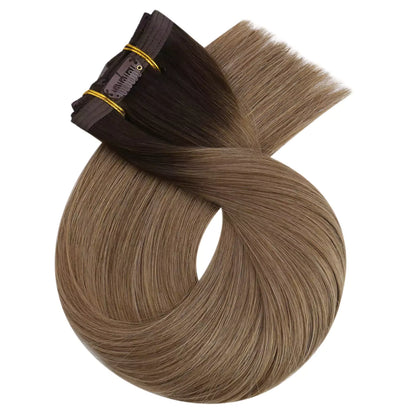 Balayage Color Clip in Virgin Human Hair Extensions Salon Quality #R2/DXB/18