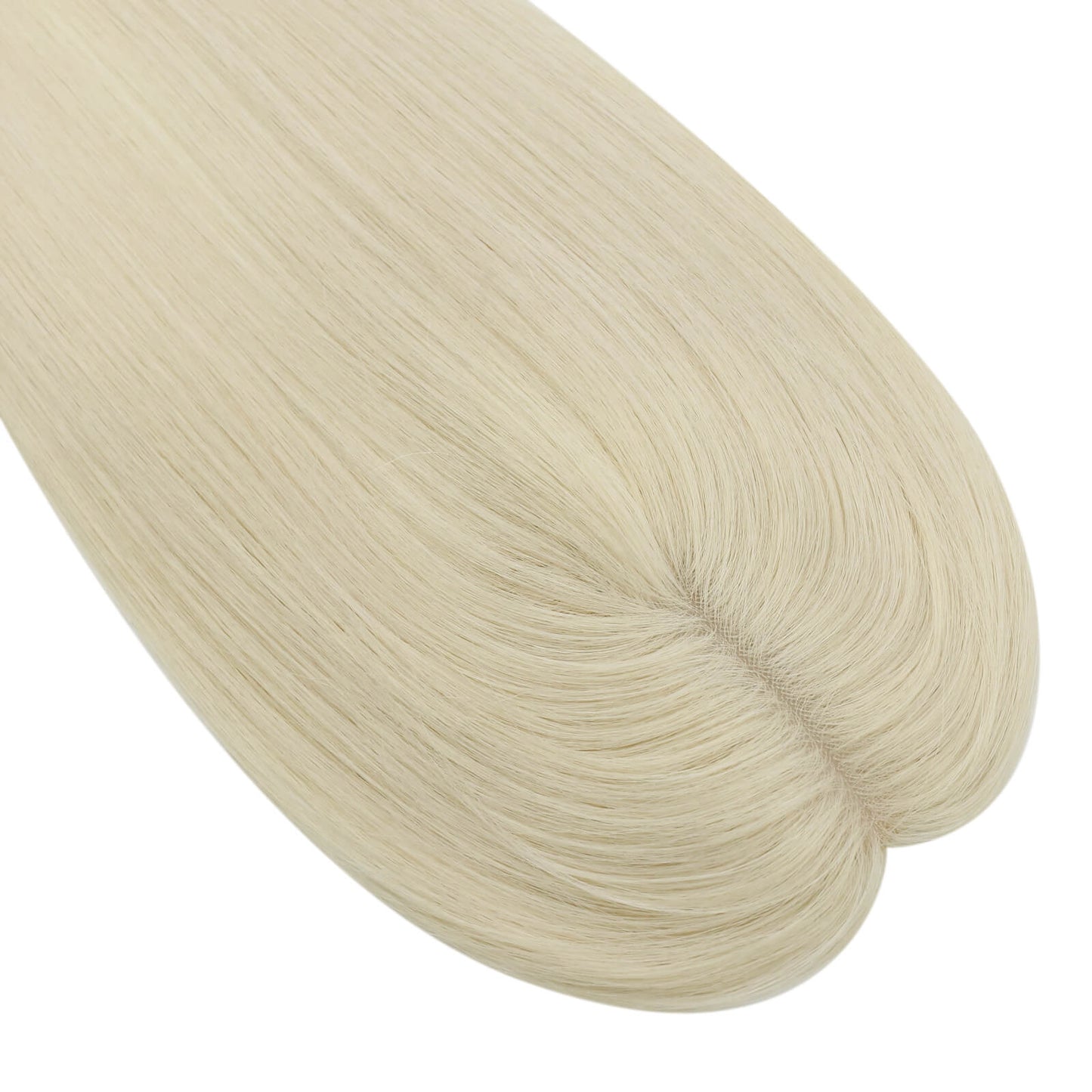 Topper Hair Pieces Virgin Human Hair Platinum Blonde #60