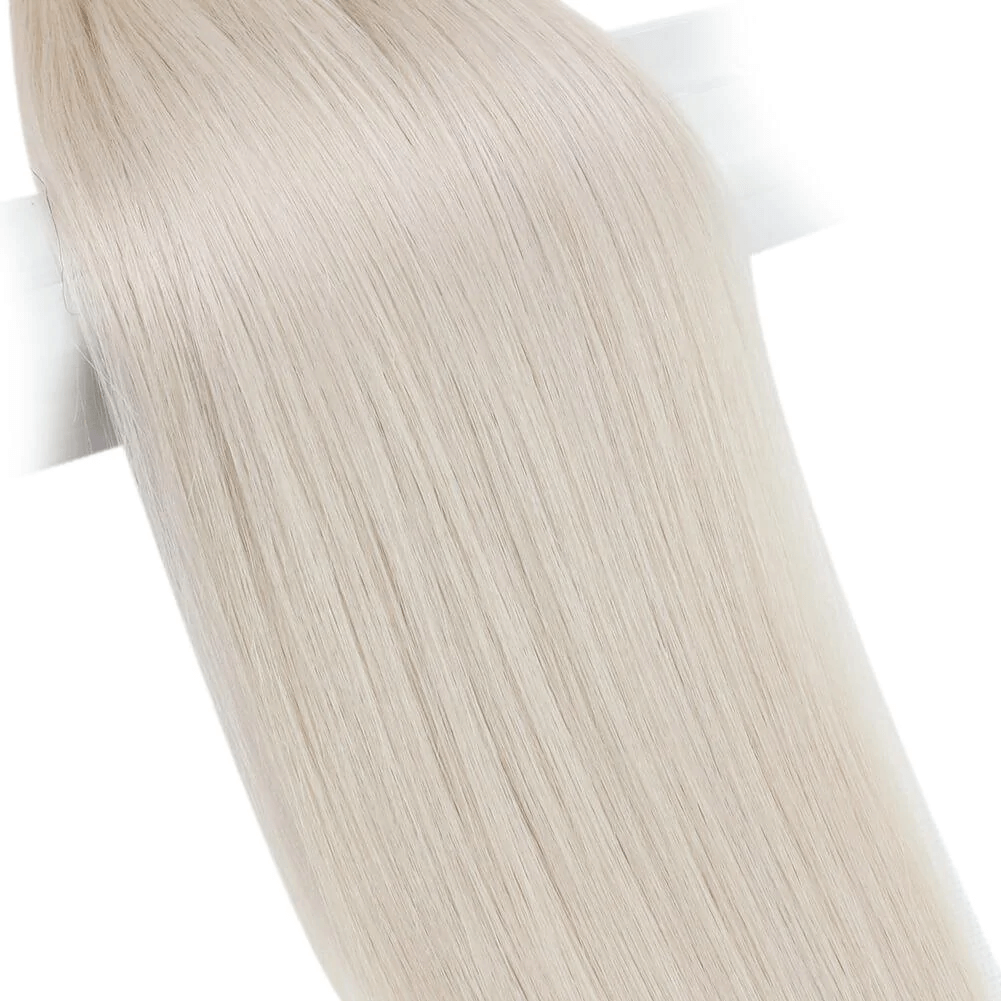Virgin Hand Tied Weft Sew In Hair Real Human Hair White Blonde (#1000)