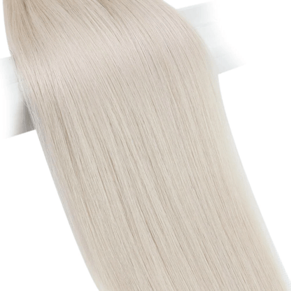 Virgin Hand Tied Weft Sew In Hair Real Human Hair White Blonde (#1000)