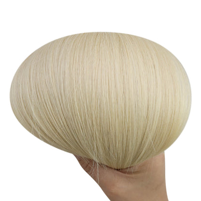 Virgin Invisible Genius Weft Platinum Blonde Brazilian Human Hair Bundles  (#60)