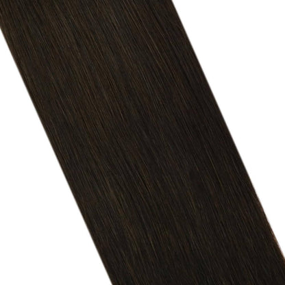 Remy Clip In Brazilian Human Hair Extensions Dark Brown(#2)