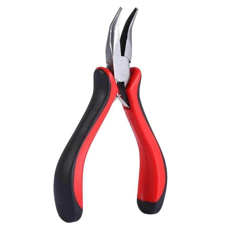 Hair Extensions Tool Kit Hair Extension Pliers*1+200pcs Micro Beads+Pulling Needle*1
