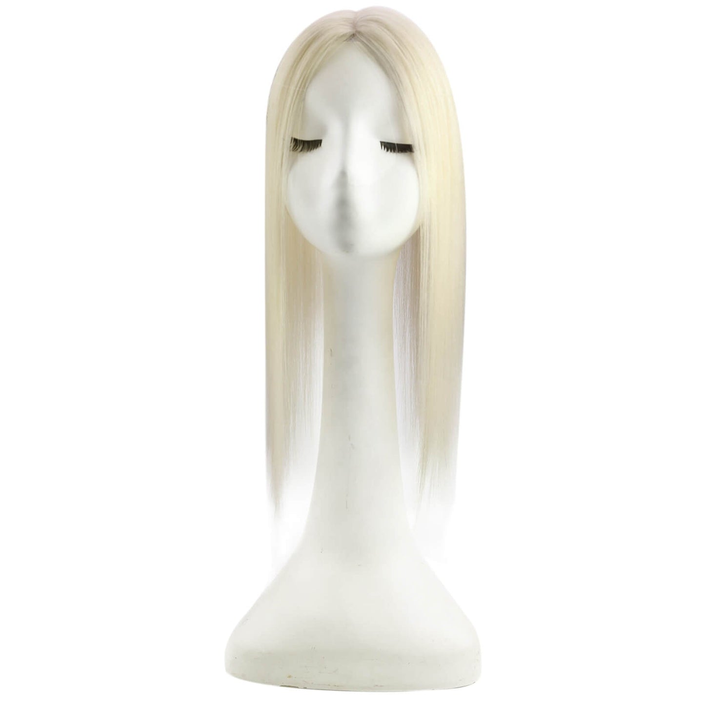 Topper Hair Pieces Virgin Human Hair Platinum Blonde #60