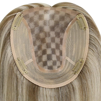 Hair Topper Virgin Natural Hair Topper Highlight Color #P8/60