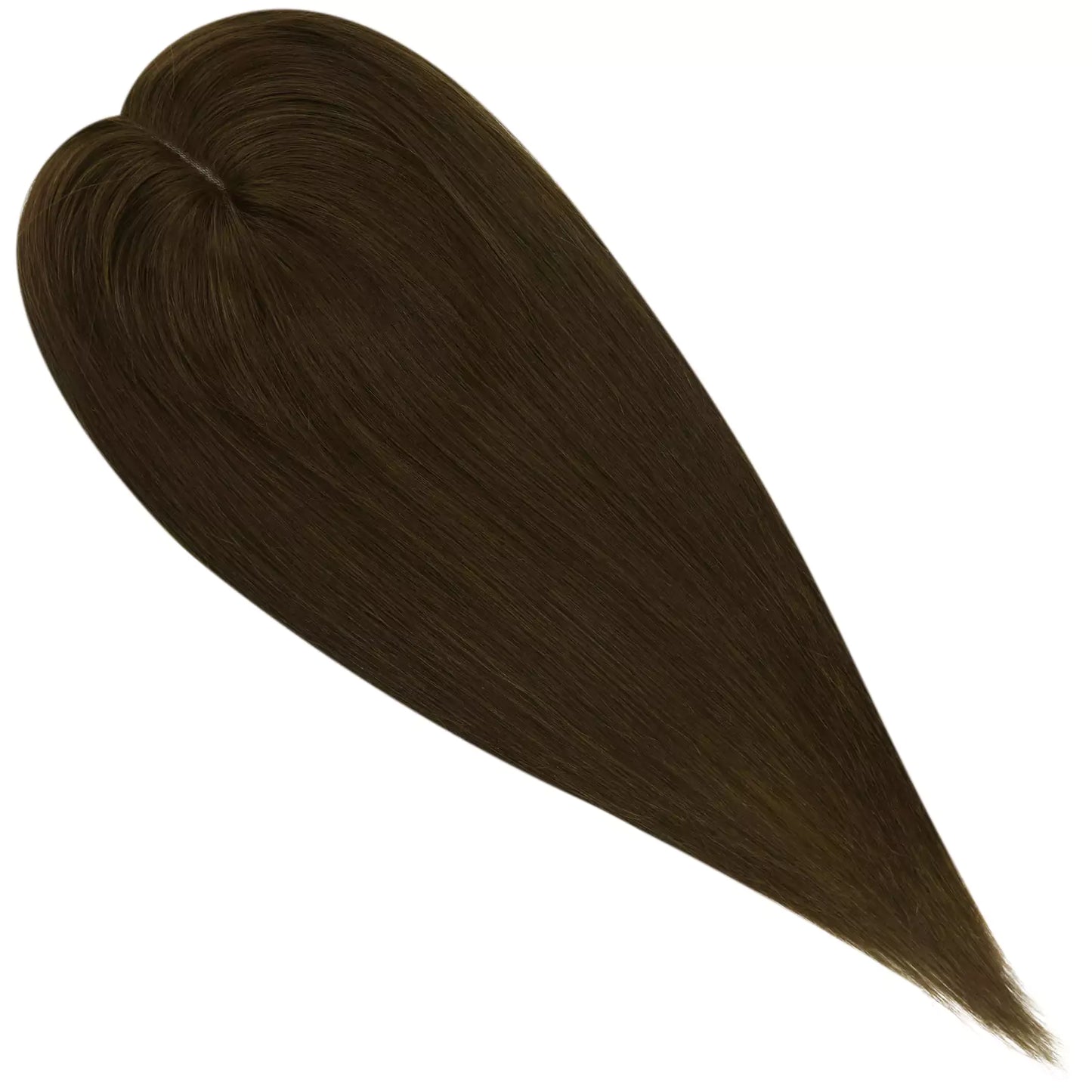 Human Hair Pieces Virgin Human Hair Topper Dark Brown #4