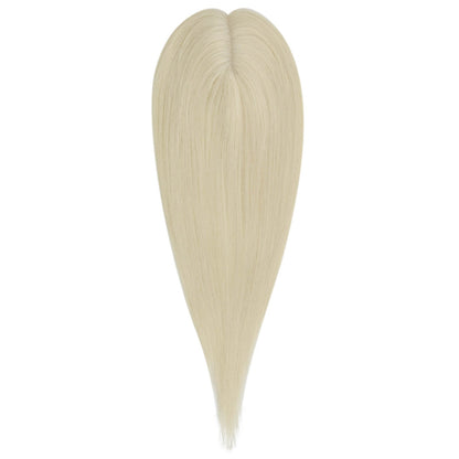 Topper Hair Pieces Virgin Human Hair Platinum Blonde #60