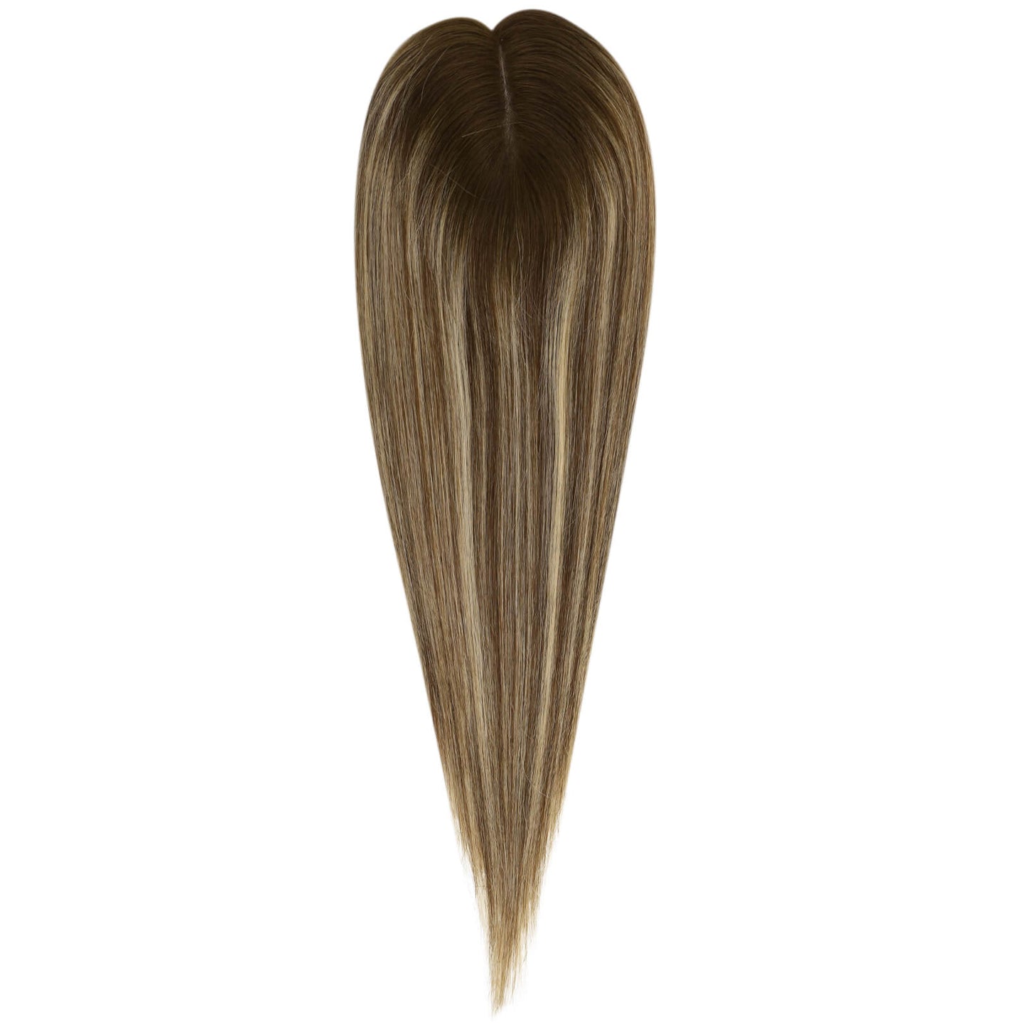 [US]Virgin Hair Topper Medium Base Balayage Brown Mixed Blonde #4/27/4